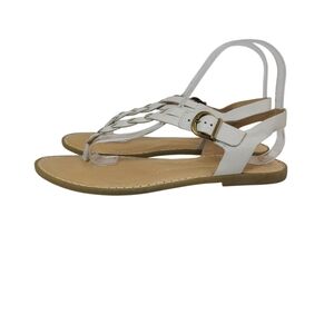 Born Lake Cream Ivory Ankle Strap Comfort Sandals Size 8